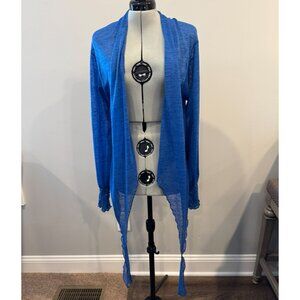 idea2lifestyle Bright Blue Lightweight Long Sleeve Cardigan - women's medium